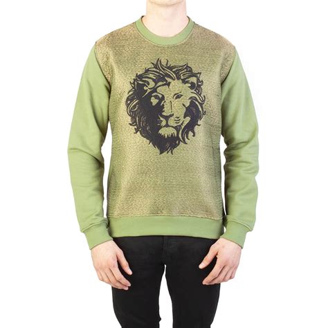 versace lion sweatshirt|versace crew neck sweater.